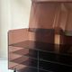 Smoked plexiglass TV/HiFi unit, Roche Bobois design 1970