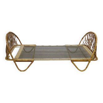Lit corbeille rotin day-Bed