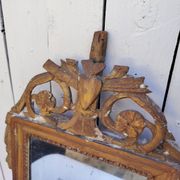 Miroir en bois doré et stuc, style Louis XVI, XIXème