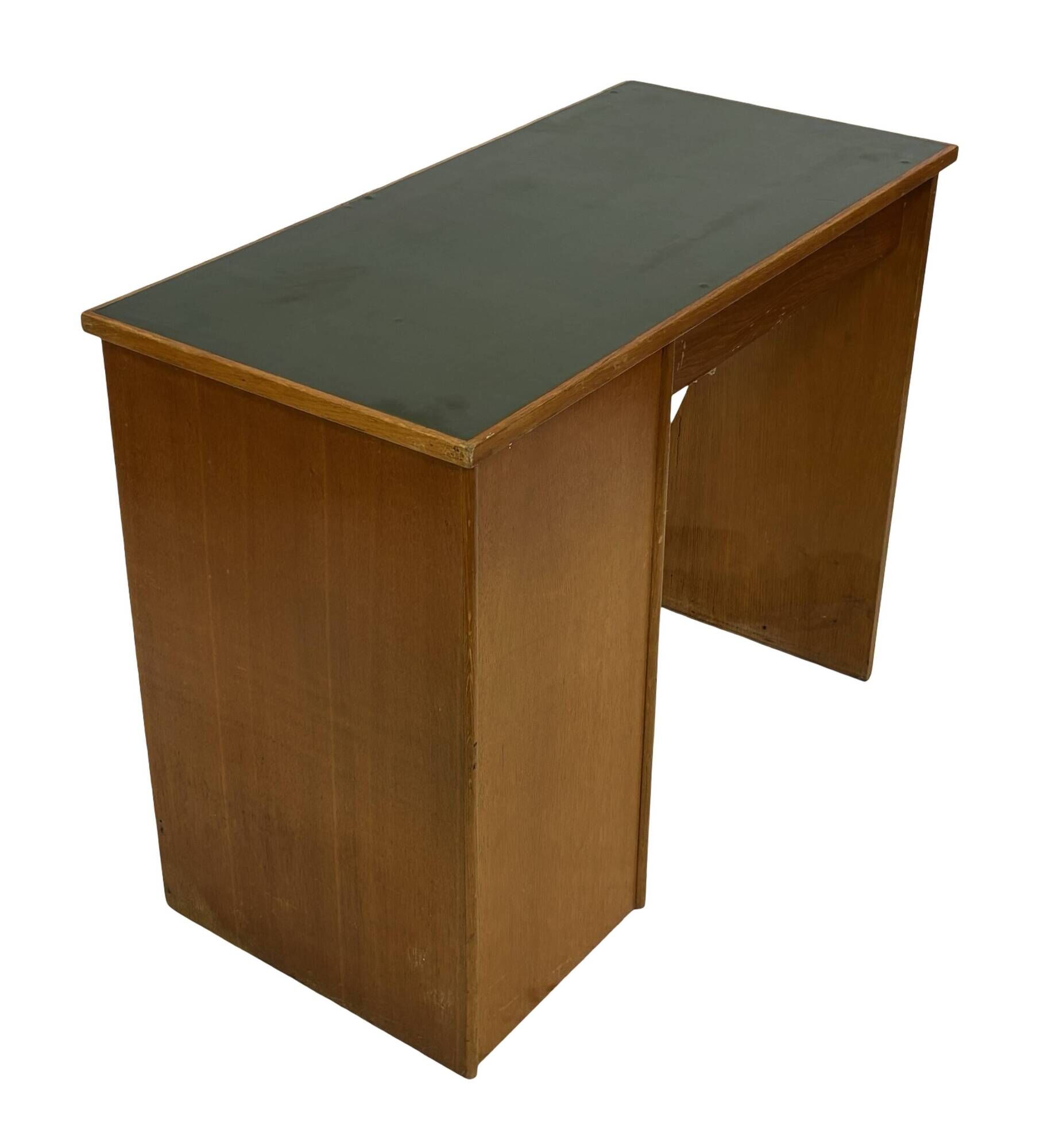Art Deco desk, minimalist design in oak, unique 40s design, Netherlands.