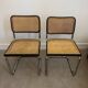 Pair of black Cesca chairs by Marcel Breuer