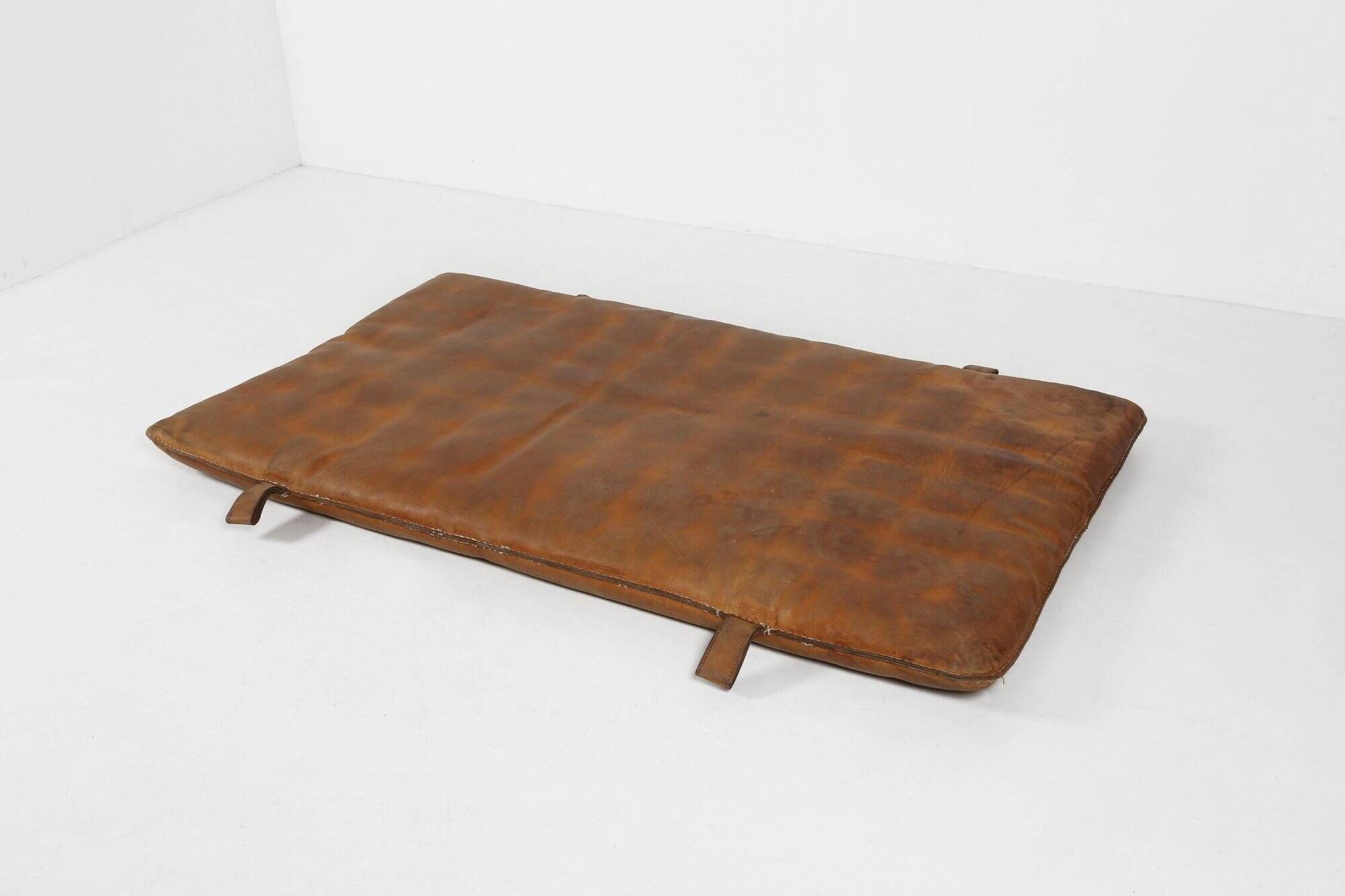 Vintage Thick Leather Gym Mat, 1930s