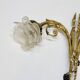 2 19th Century Gilt Bronze Wall Sconces with Molded Glass Globes in the Shape of