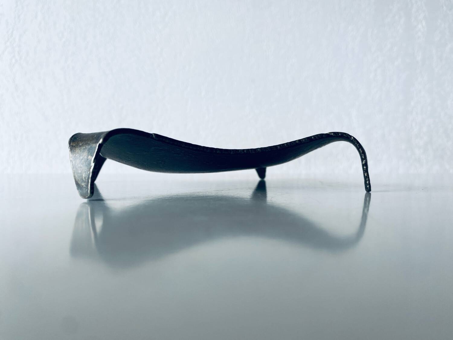 Brutalist iron candle holder