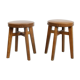 Mid-century brown leatherette stools