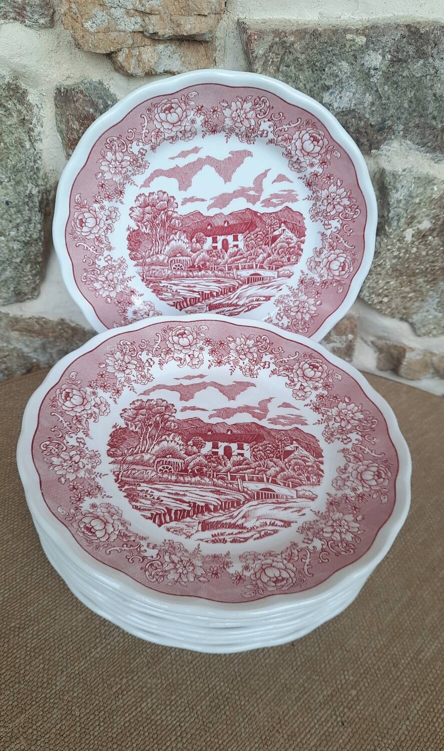 Swiss Landscape dessert plate