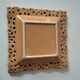 Caramel openwork pocket emptier with lace border