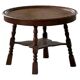 Table d'appoint moderne danoise, style baroque rond en Oak, milieu du 20e siècle