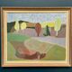 Original Swedish Oil on Panel – “Trees and Fields” by Carl‑Einar Andersson (1925–1975) – 1959 – Vintage & Framed – 53 × 44.5cm (20.9"×17.5")