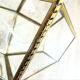 Vintage glass and brass pendant light