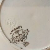 Longwy earthenware dinner service, Longpré pattern, 1895