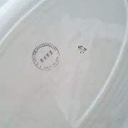 Antique oval dish in Salins ironstone "Renée" – Floral decoration