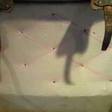 Leather travel trunk