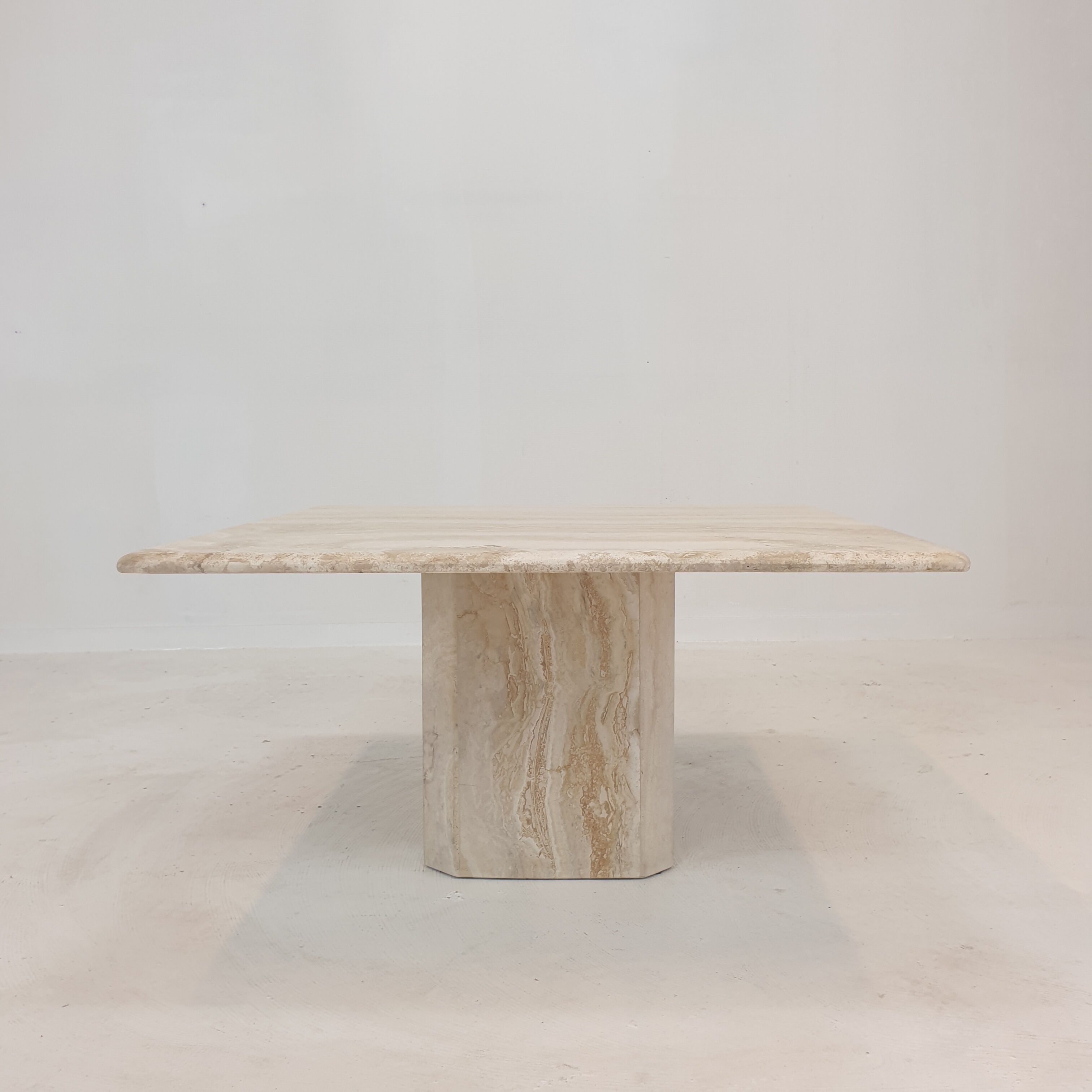 Italian travertine coffee table, 1980's