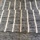 Tapis beni ouarain rayé noir et blanc 3/2m