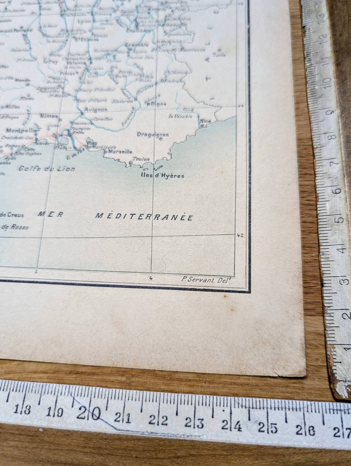 Carte des voies navigables de France, originale imprimée en 1896.