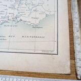 Carte des voies navigables de France, originale imprimée en 1896.