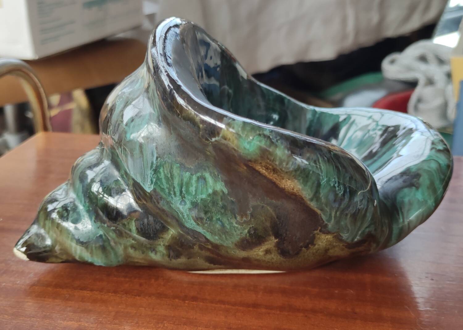 Empty Shell Pocket Ceramic Earthenware HB Quimper Bel Delecourt