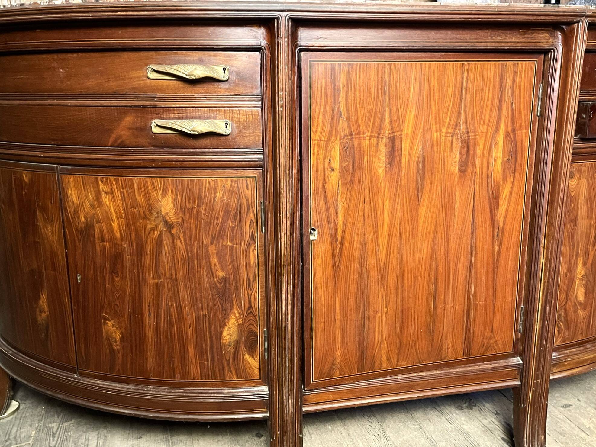 Maurice dufrene large curved sideboard exhibited at the 1911 art nouveau salon