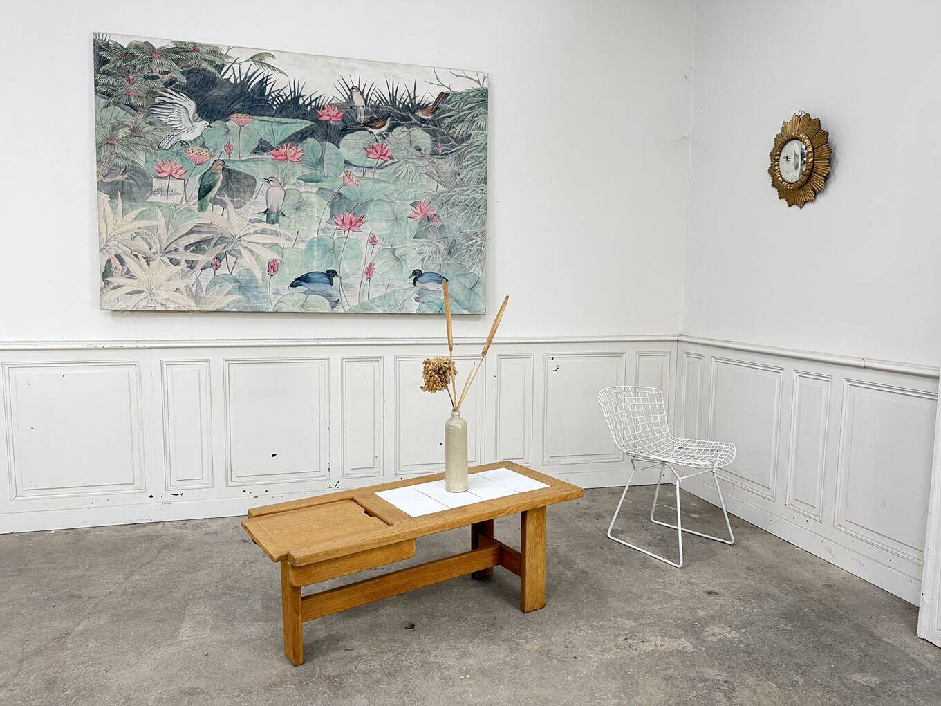 Sixties design coffee table in oak