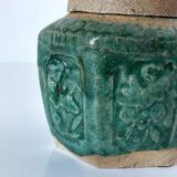 Pot à gingembre couvert en terre cuite glaçurée. Travail ancien de Chine du Sud ou du Vietnam.