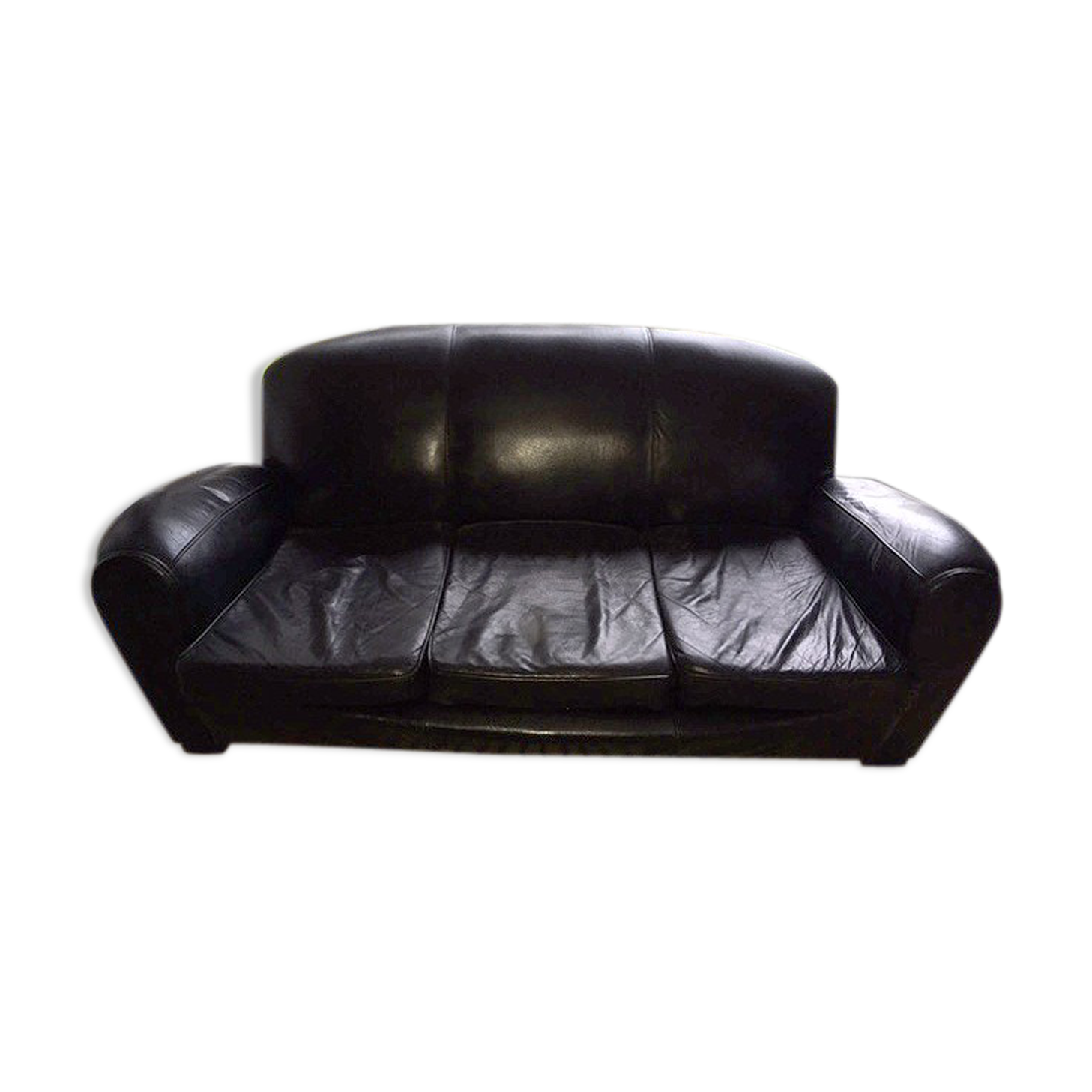 Canape Leather type Pullman 1940 3 places