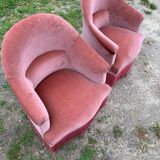 Paire de fauteuils crapauds années 50