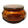 Art Deco bonbonniere, honey crystal, Moser, Czechoslovakia, 1930s