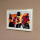 Original Swedish Colour Lithograph – “Composition” by Bo Thorén – Signed – Vintage & Framed
