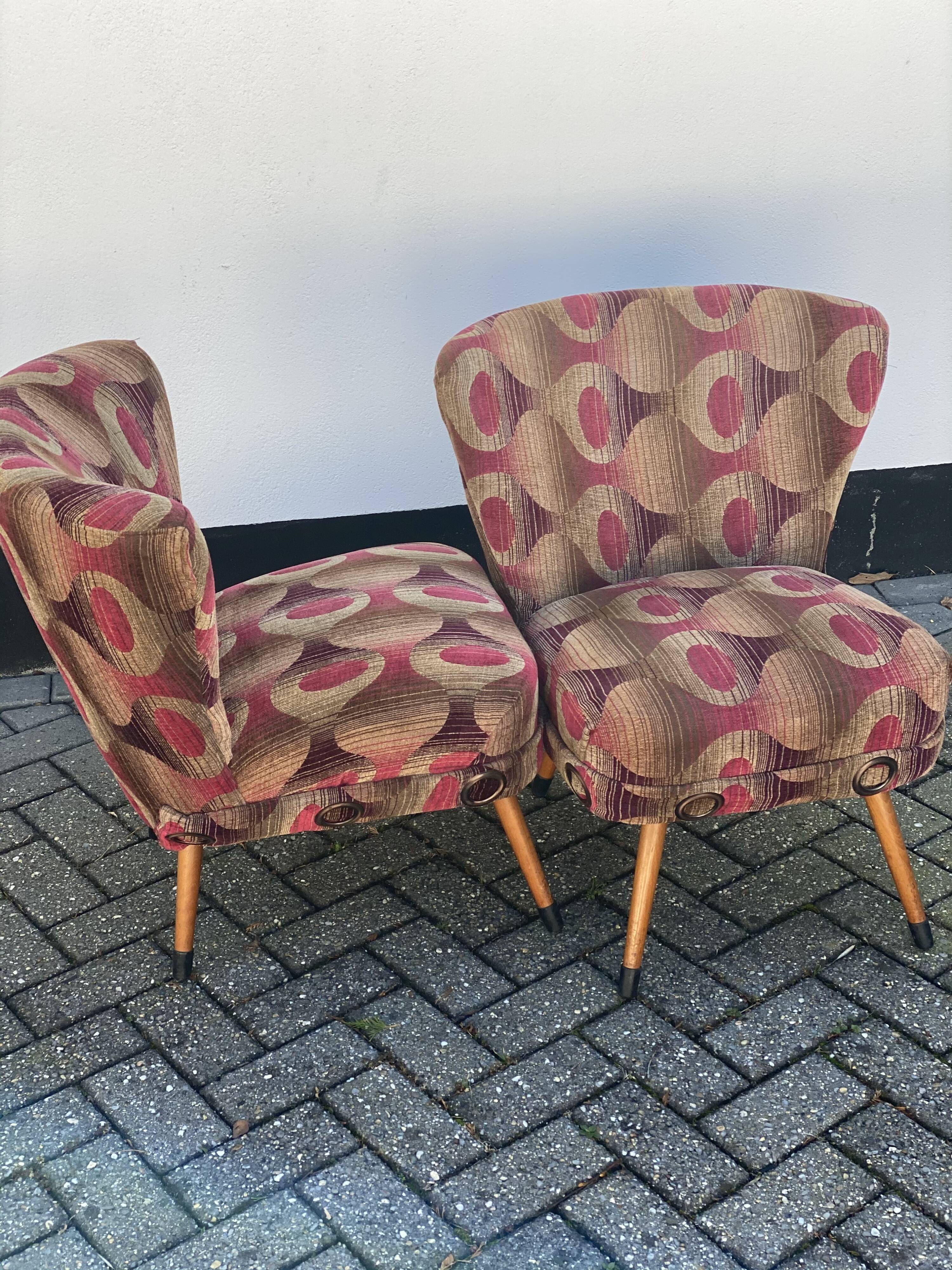 Pair of vintage cocktail chairs