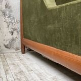 Scandinavian teak bench bed 140