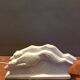 Cracked ceramic greyhound E. Siegl Manufacture Orchies Art Deco
