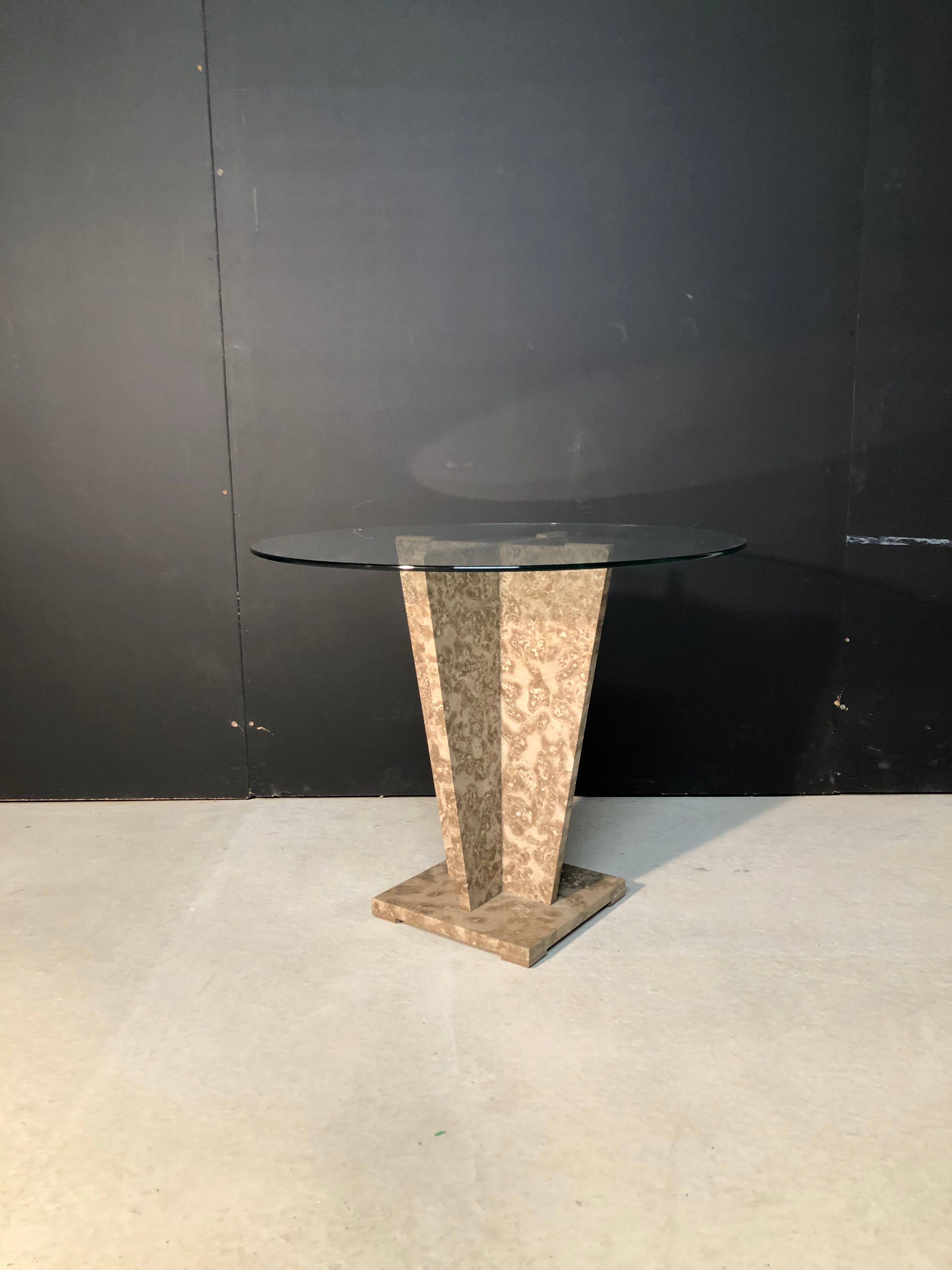 Side table / piece of sofa in marble 80s