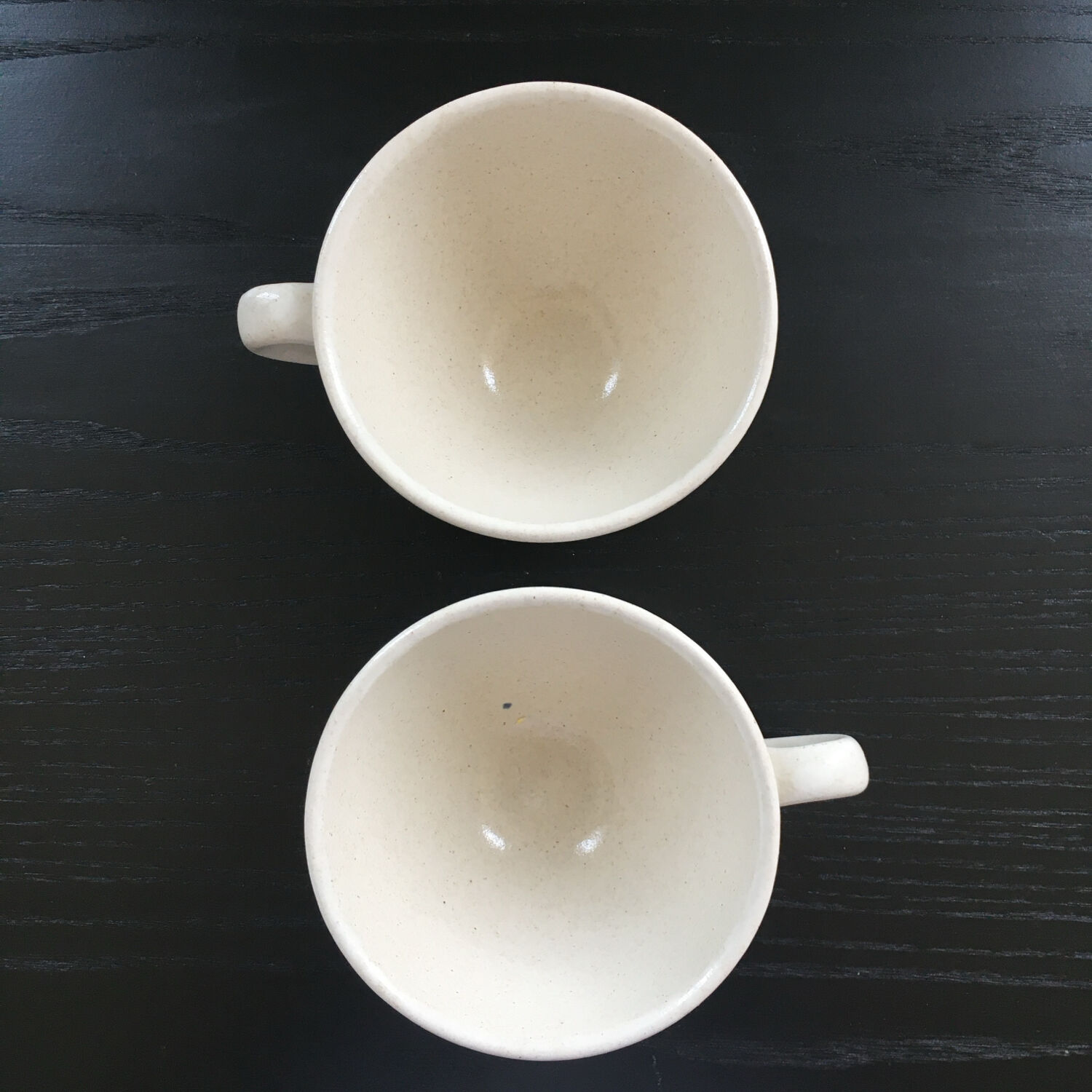 Pair of ivory stoneware cider bowls