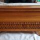 Vintage 1970s wooden and rattan toy chest