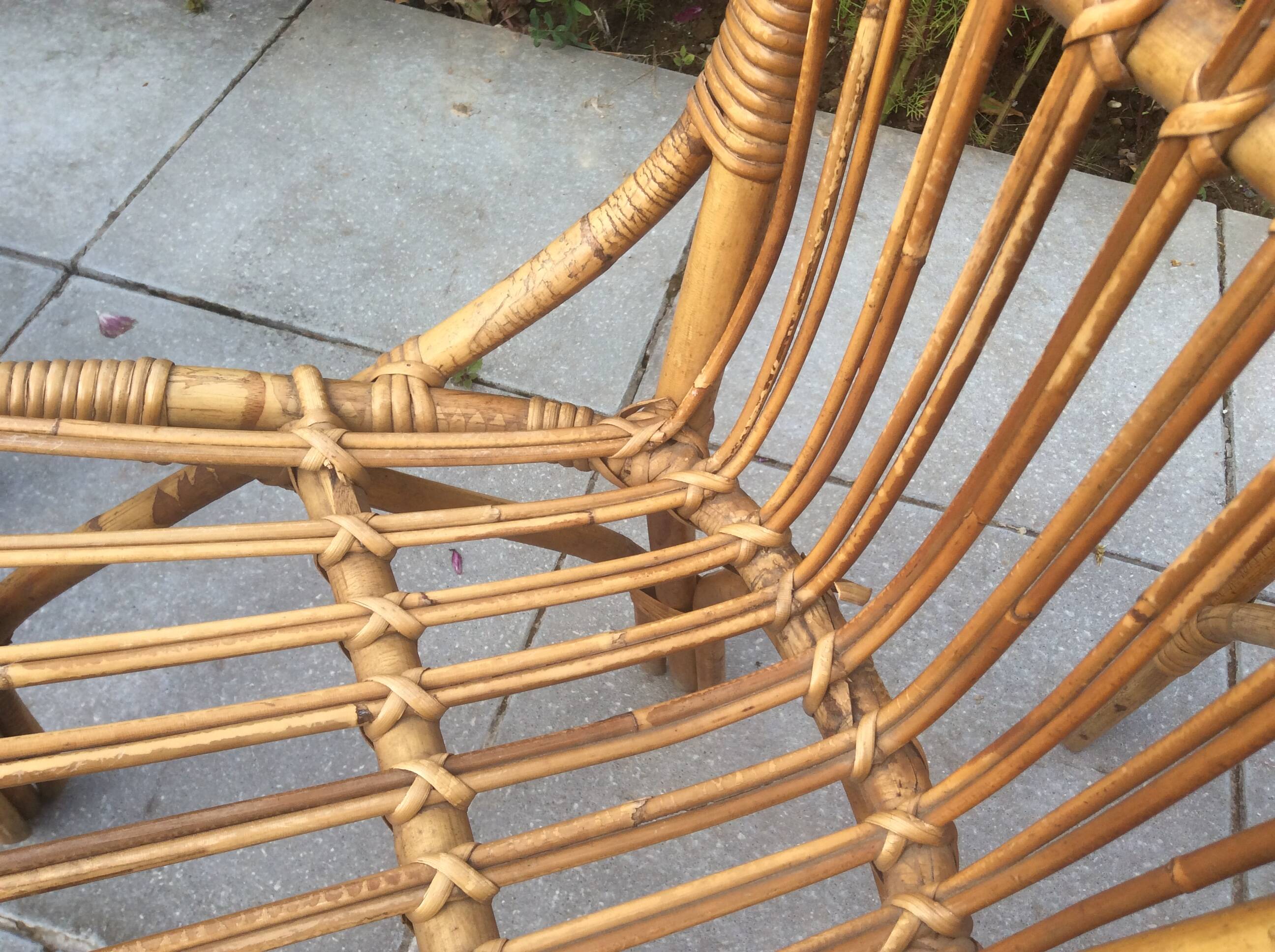 6 rattan chairs