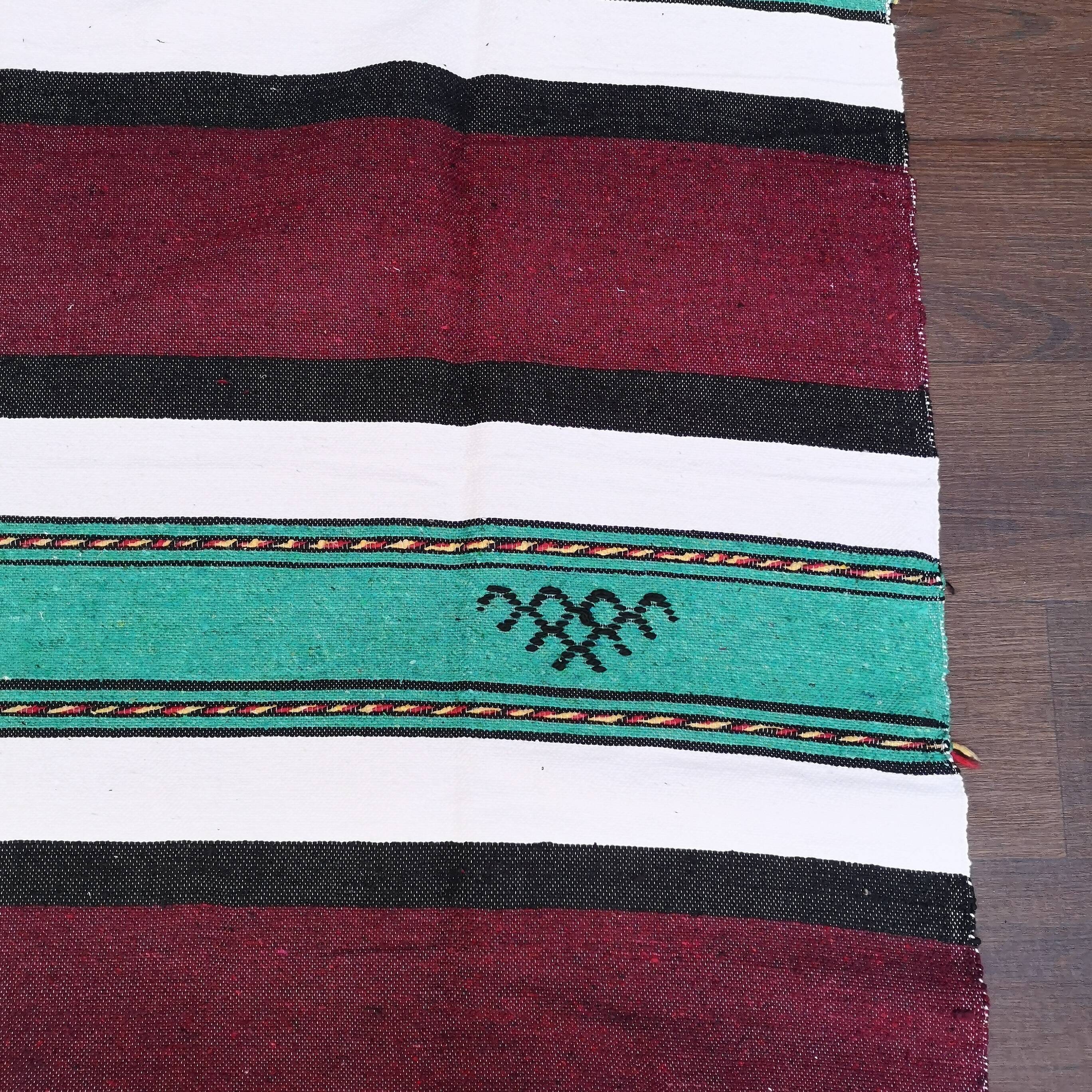 Handmade berber carpet made of multicolored cotton 140x225 cm