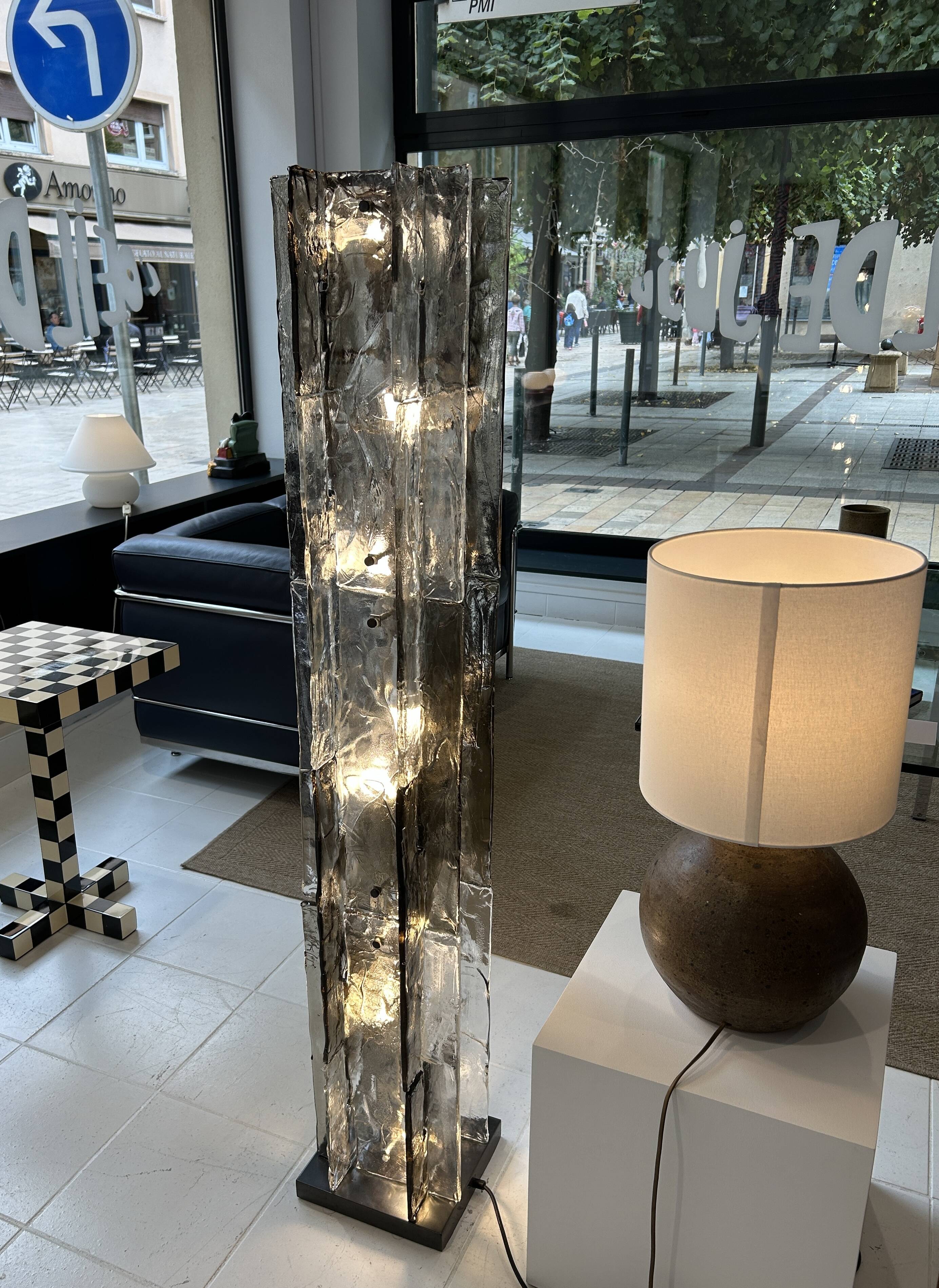 Murano glass floor lamp, Mazzega 1970s