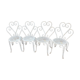 Set of 4 wrought iron chairs