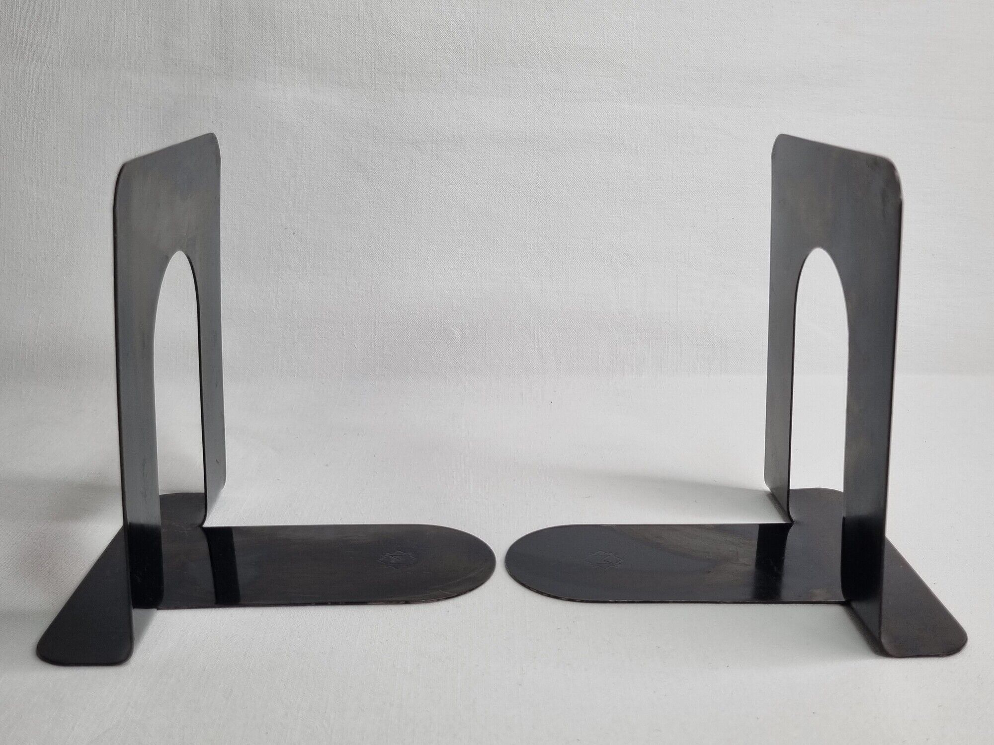 Pair of industrial book greenhouse in black lacquered steel