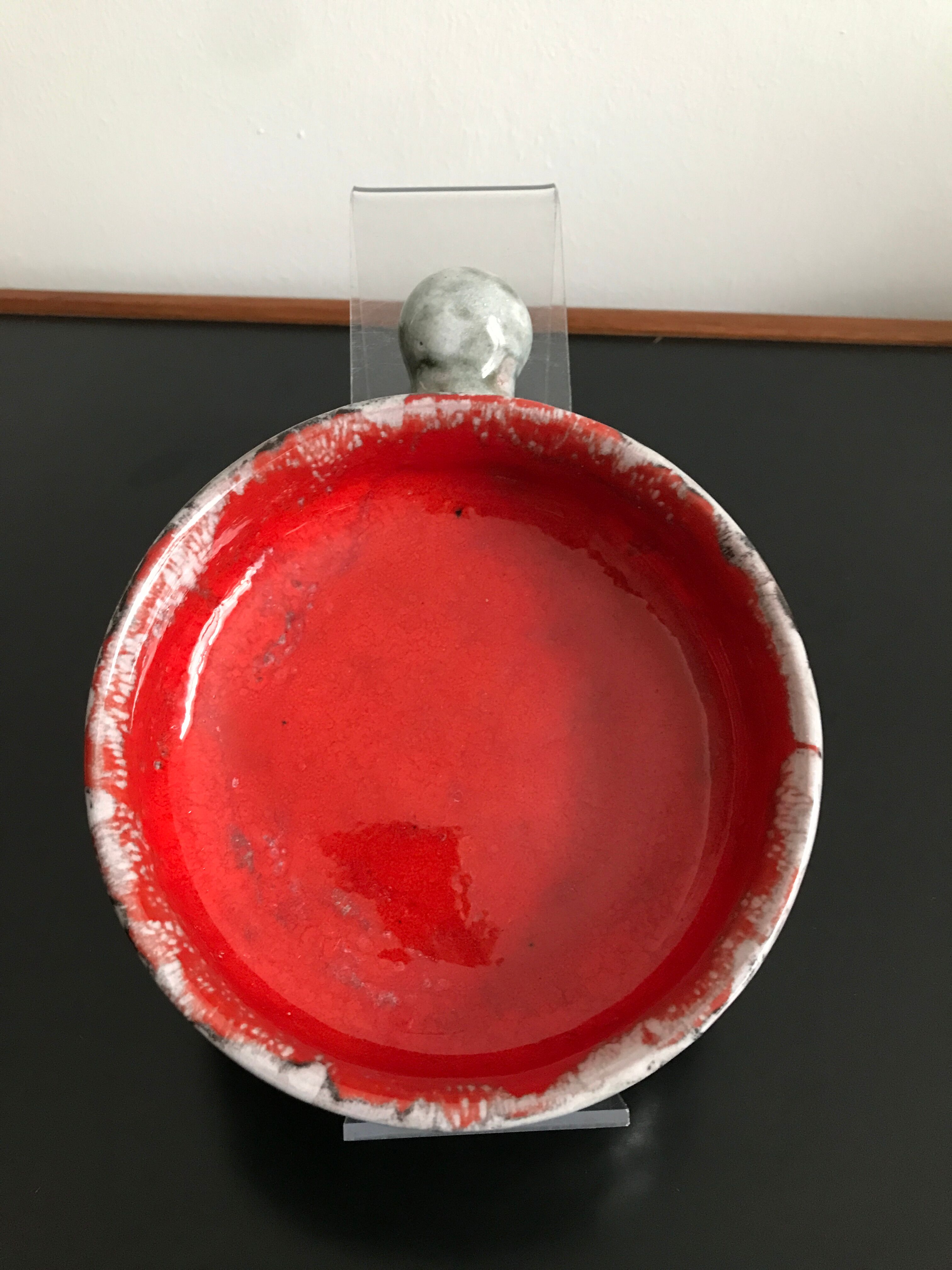 Caquelon, ceramic pan signed Arlette Rioux Juan