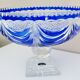 Centerpiece, blue crystal of Lorraine, limited series 233/500, blown and cut