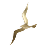 Mid Century Brass Seagull Bird Wall Decoration 35cm