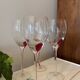 Luminarc Pop Art Red Drip Wine Glasses