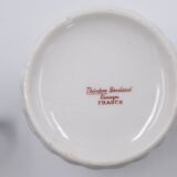 6 cups and saucers porcelain Haviland Limoges barbed-wire décor