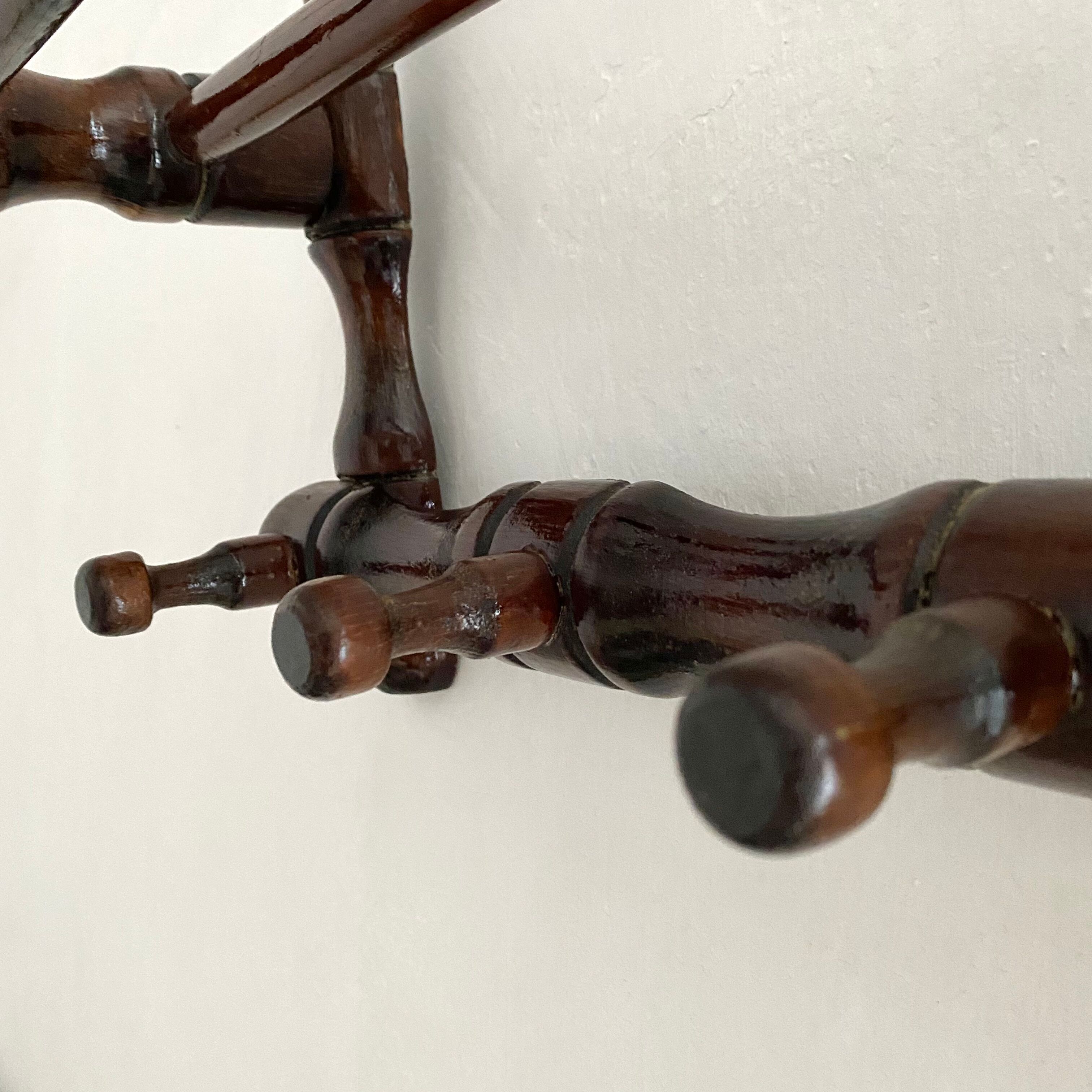 Vintage wall coat rack