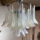 Pair of Murano chandeliers in petal by Paolo Venini