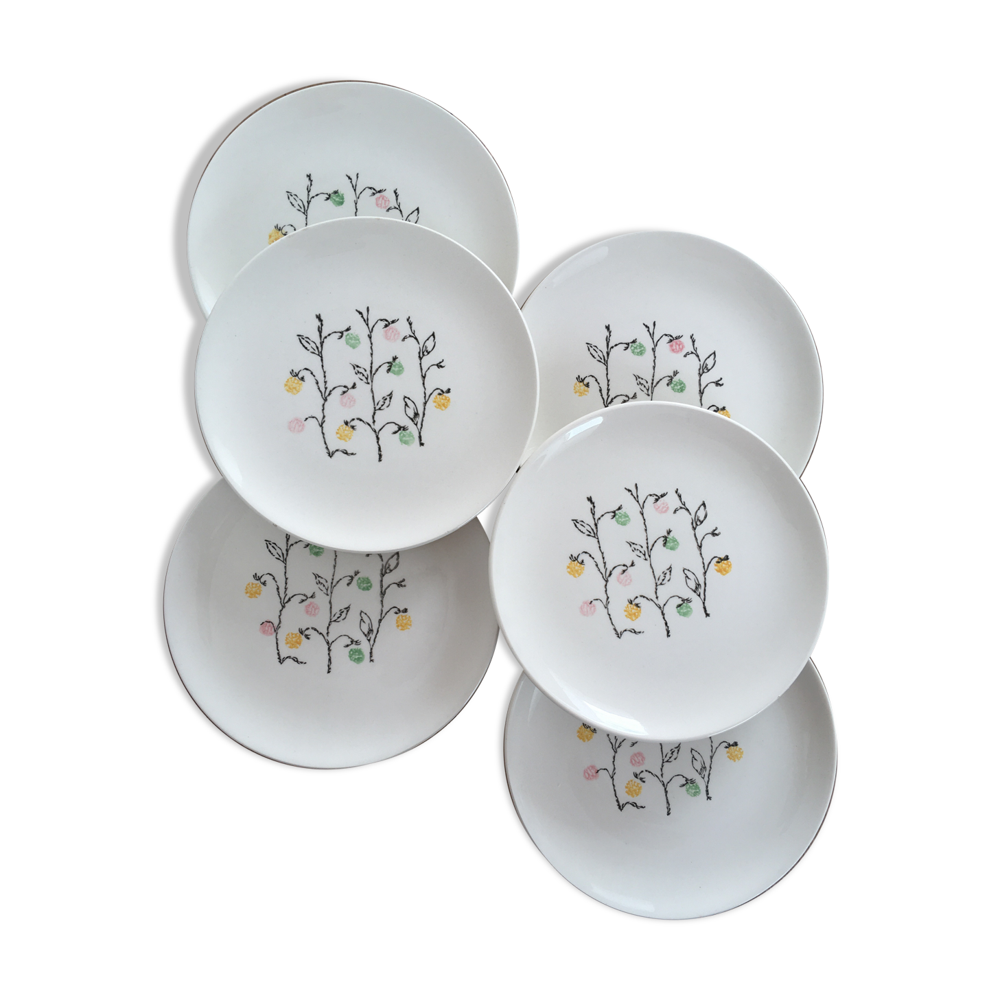 Dessert plates Gien "Marie-Claire"