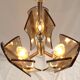 Design chandelier in smoked glass 6 lights