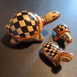 Traditional Berber ceramic turtle family